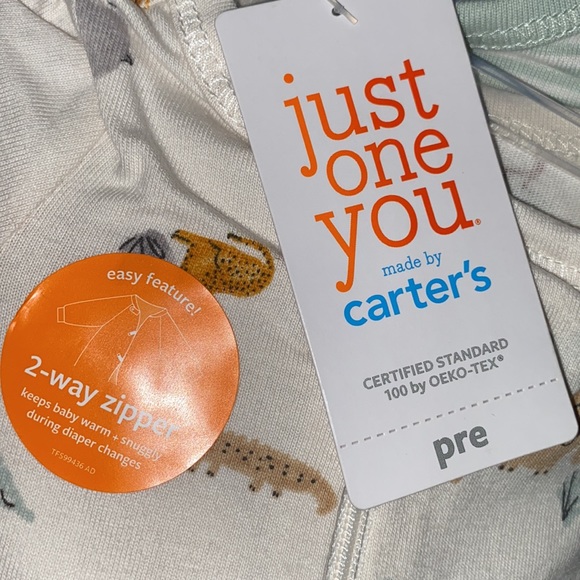 COPY - NWT  Carter’s  Boys  preemie Jungle sleeper W/ built in anti-scratch 2 p… - Picture 11 of 11